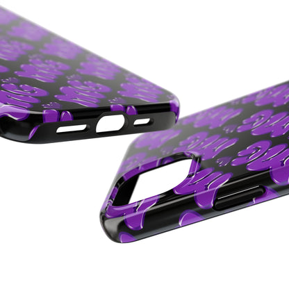 MISS GORL™ Monogram Phone Case – Purple on Black