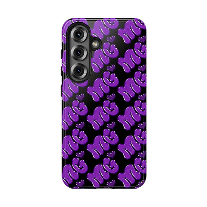 MISS GORL™ Monogram Phone Case – Purple on Black