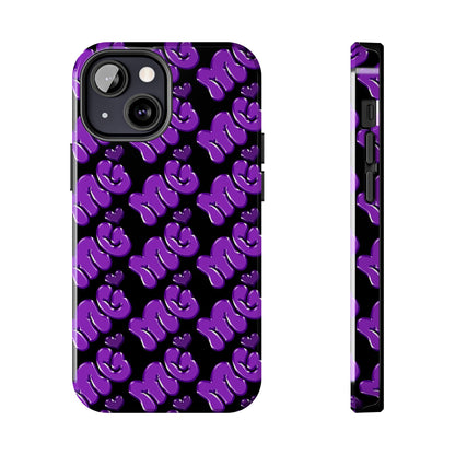 MISS GORL™ Monogram Phone Case – Purple on Black