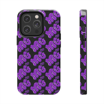 MISS GORL™ Monogram Phone Case – Purple on Black