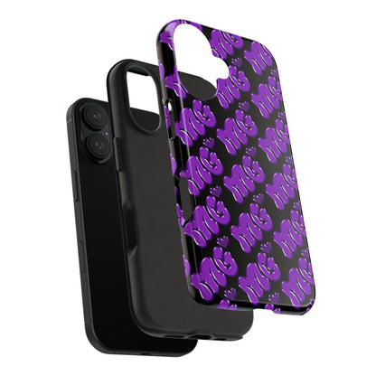 MISS GORL™ Monogram Phone Case – Purple on Black