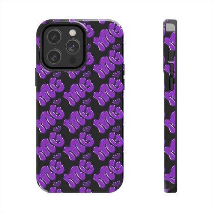 MISS GORL™ Monogram Phone Case – Purple on Black