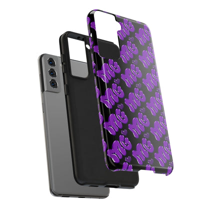 MISS GORL™ Monogram Phone Case – Purple on Black