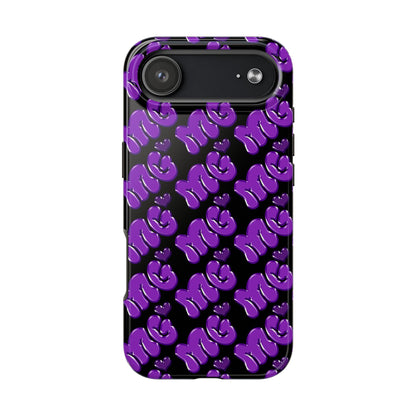 MISS GORL™ Monogram Phone Case – Purple on Black