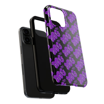 MISS GORL™ Monogram Phone Case – Purple on Black