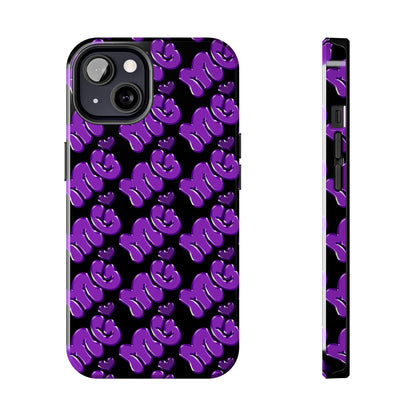 MISS GORL™ Monogram Phone Case – Purple on Black