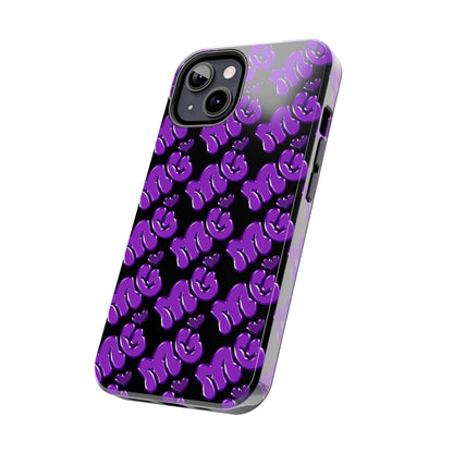 MISS GORL™ Monogram Phone Case – Purple on Black