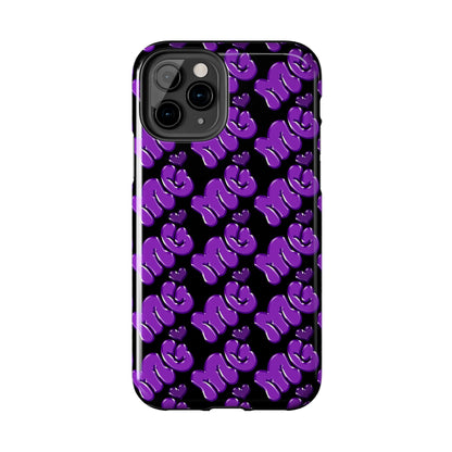 MISS GORL™ Monogram Phone Case – Purple on Black