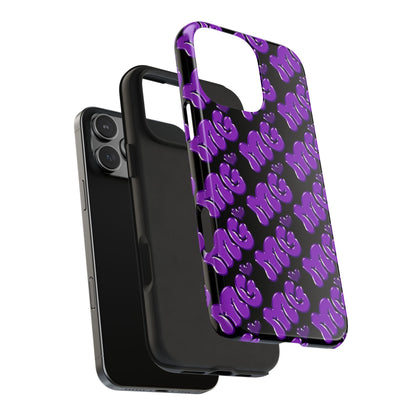 MISS GORL™ Monogram Phone Case – Purple on Black