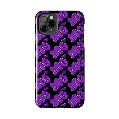 MISS GORL™ Monogram Phone Case – Purple on Black