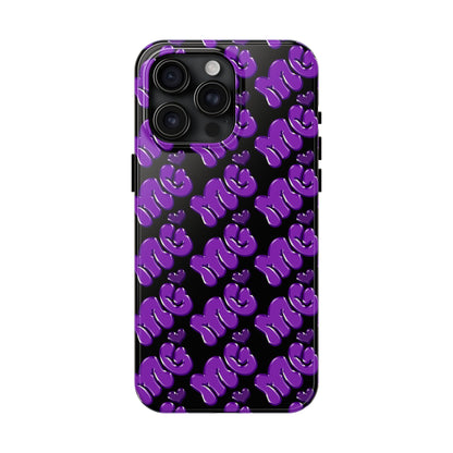 MISS GORL™ Monogram Phone Case – Purple on Black