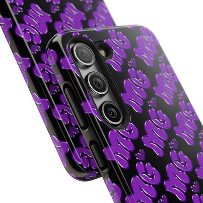 MISS GORL™ Monogram Phone Case – Purple on Black