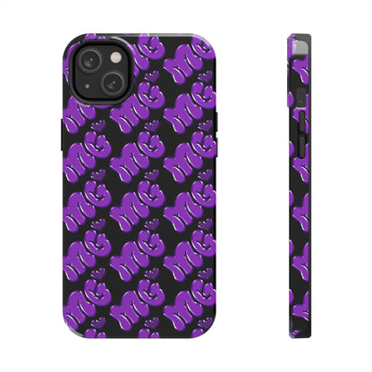 MISS GORL™ Monogram Phone Case – Purple on Black
