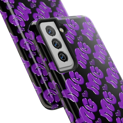 MISS GORL™ Monogram Phone Case – Purple on Black