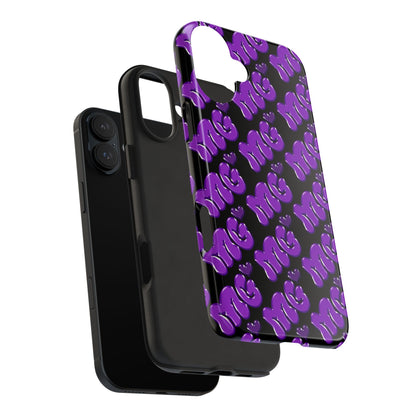 MISS GORL™ Monogram Phone Case – Purple on Black