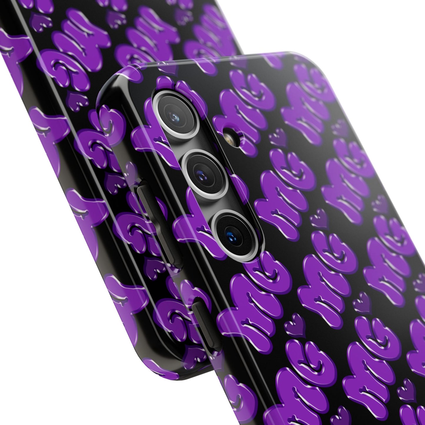 MISS GORL™ Monogram Phone Case – Purple on Black