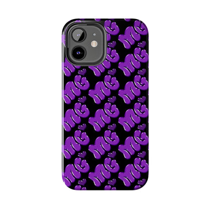 MISS GORL™ Monogram Phone Case – Purple on Black