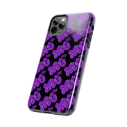 MISS GORL™ Monogram Phone Case – Purple on Black
