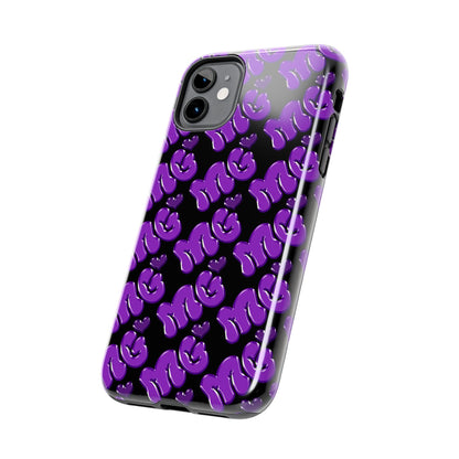 MISS GORL™ Monogram Phone Case – Purple on Black