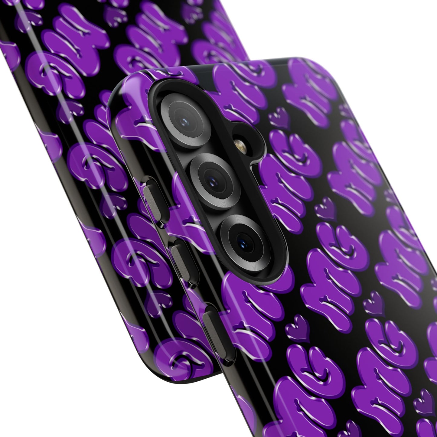 MISS GORL™ Monogram Phone Case – Purple on Black