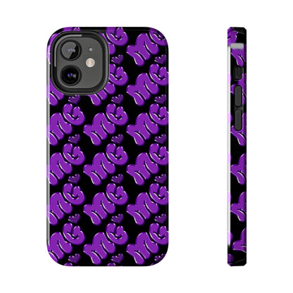 MISS GORL™ Monogram Phone Case – Purple on Black