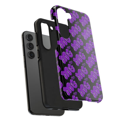 MISS GORL™ Monogram Phone Case – Purple on Black