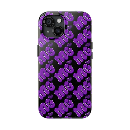 MISS GORL™ Monogram Phone Case – Purple on Black