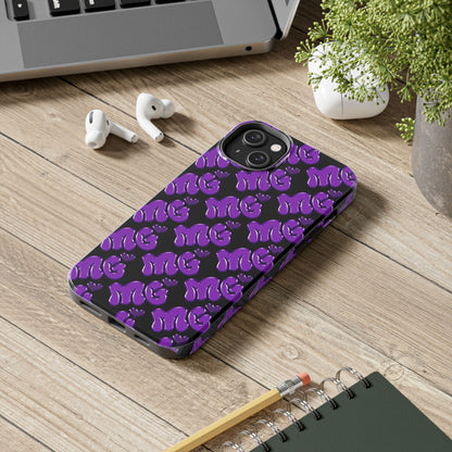 MISS GORL™ Monogram Phone Case – Purple on Black