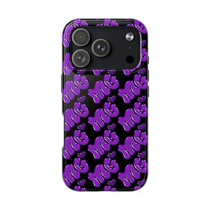 MISS GORL™ Monogram Phone Case – Purple on Black