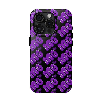 MISS GORL™ Monogram Phone Case – Purple on Black