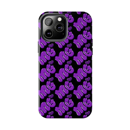 MISS GORL™ Monogram Phone Case – Purple on Black