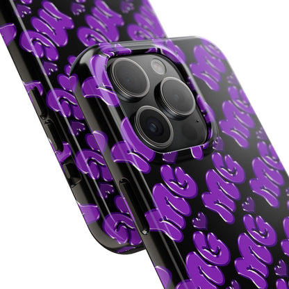 MISS GORL™ Monogram Phone Case – Purple on Black