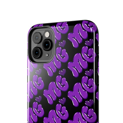 MISS GORL™ Monogram Phone Case – Purple on Black