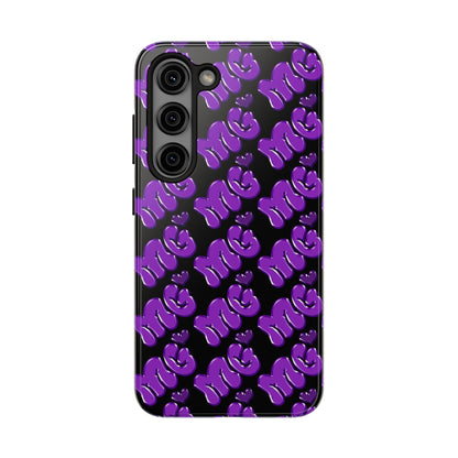 MISS GORL™ Monogram Phone Case – Purple on Black
