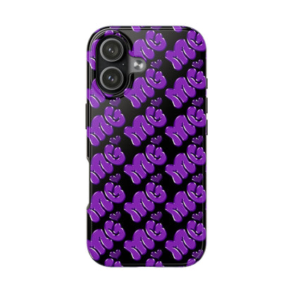 MISS GORL™ Monogram Phone Case – Purple on Black