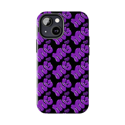 MISS GORL™ Monogram Phone Case – Purple on Black
