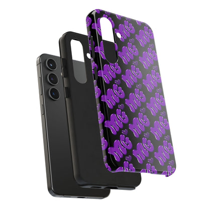 MISS GORL™ Monogram Phone Case – Purple on Black